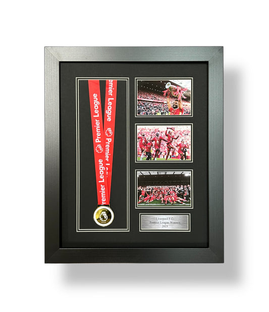 Liverpool FC Premier League Winners Display Medal Framed