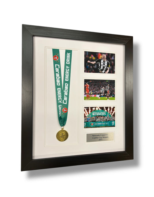 Newcastle United Carabao Cup Winners Display Medal Framed