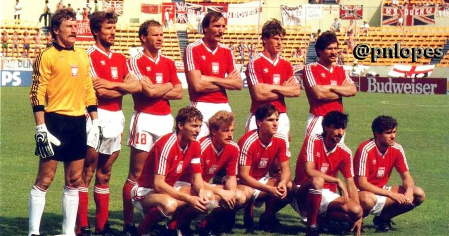 1986 World Cup England 3 Poland 0 Shirt swapped by Chris Waddle