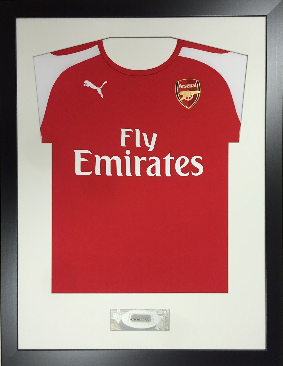 FRAME FOR FOOTBALL SHIRT-SIGNED SHIRT FRAME-ARSENAL FC **UK's NO1 SHIRT FRAME*