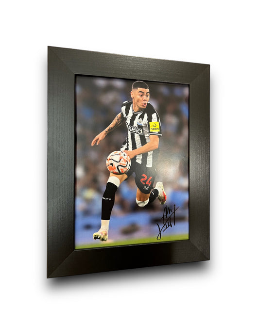NUFC Miguel Almiron A4 framed print 23/24