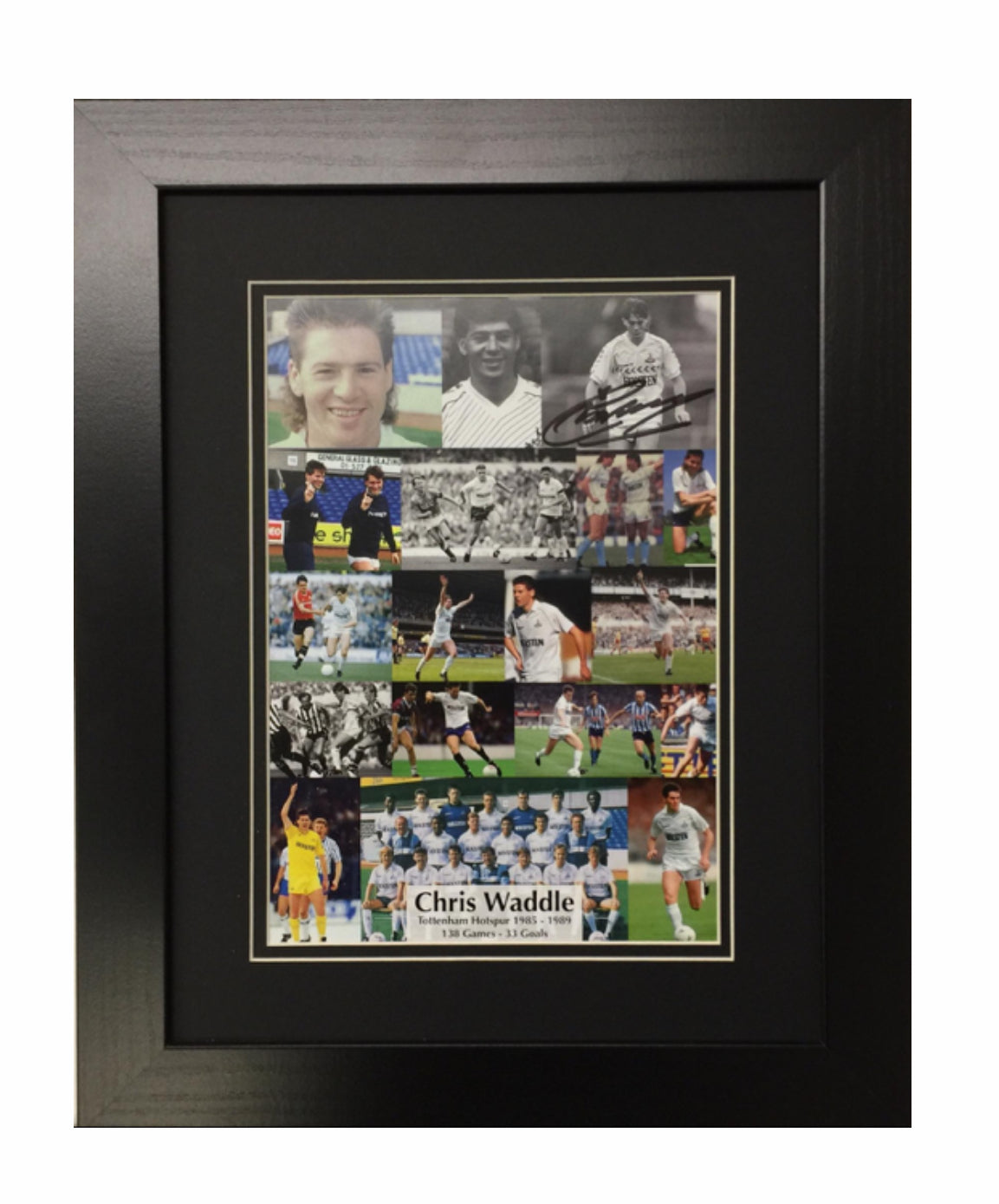 Chris Waddle Signed Tottenham Hotspur Montage