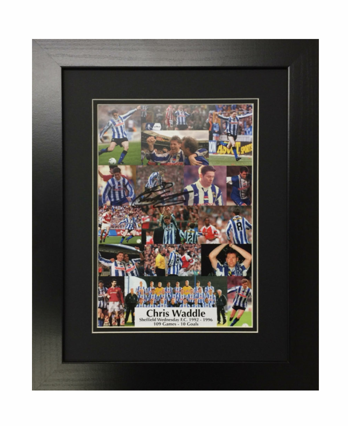 Chris Waddle Signed Sheffield Wednesday Montage