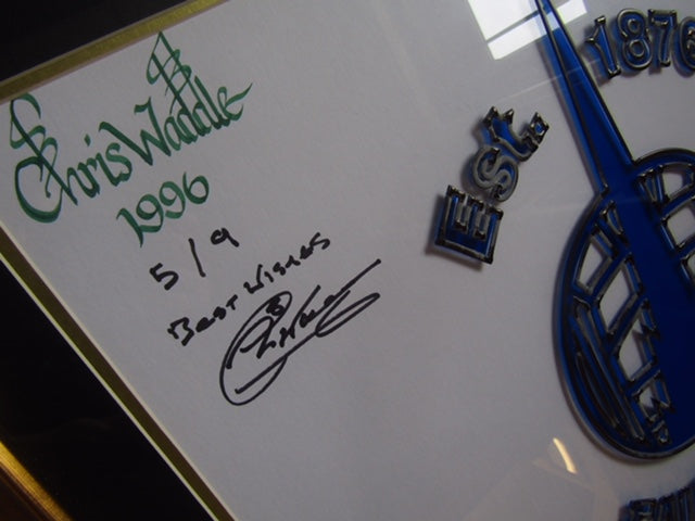 Chris Waddle Falkirk Signed Crest Lead Work