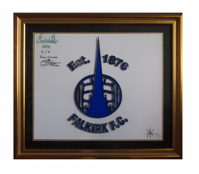 Chris Waddle Falkirk Signed Crest Lead Work