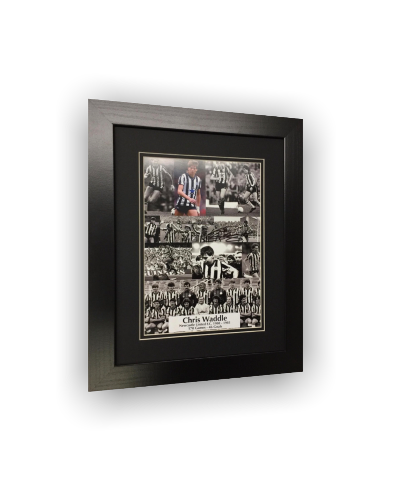 Chris Waddle Signed Newcastle United FC Montage