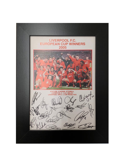 Liverpool 2005 European Cup Winners A4 Framed Print