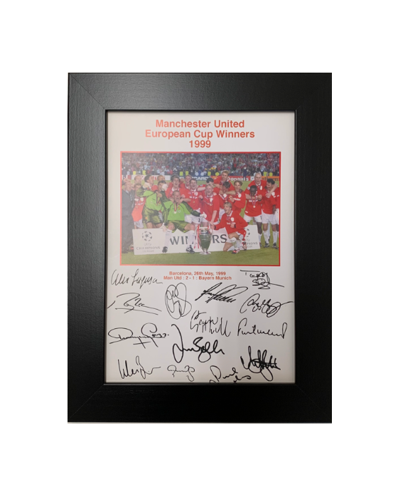 Manchester United 1999 European Cup Winners A4 Framed Print