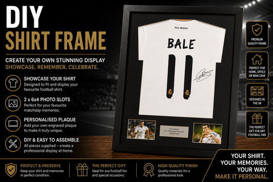 A T-Shirt style DIY Frame With Plaque & Landscape Photo Cut outs