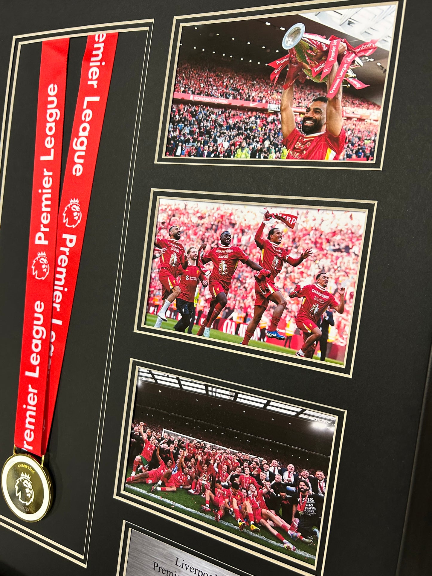 Liverpool FC Premier League Winners Display Medal Framed