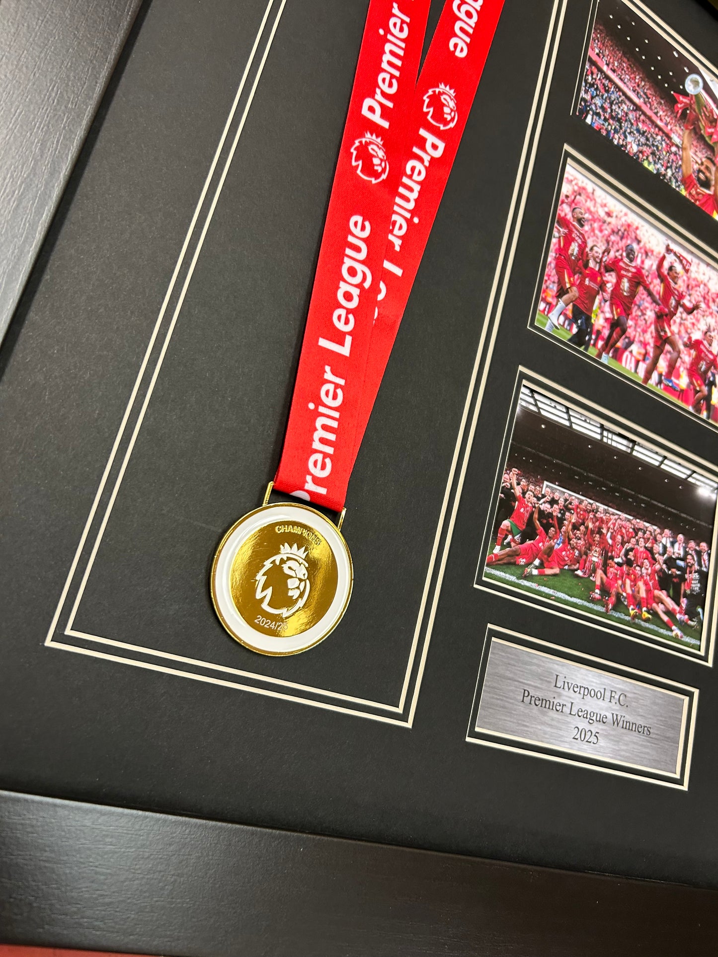 Liverpool FC Premier League Winners Display Medal Framed