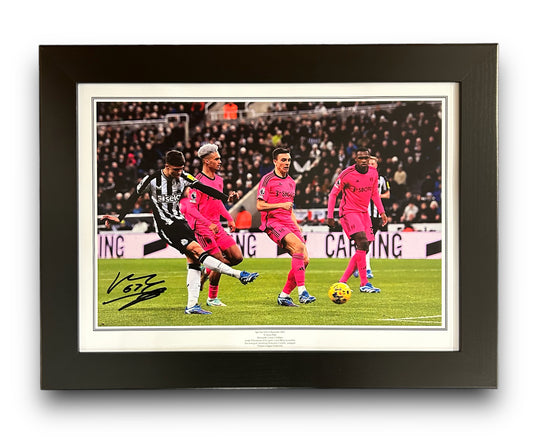 Lewis Miley First Goal Newcastle United v Fulham personally signed with photo proof.