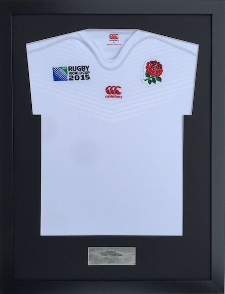 FRAME FOR RUGBY WORLD CUP SIGNED SHIRT-ENGLAND RUGBY-EBAYS TOP FRAME SUPPLIERS