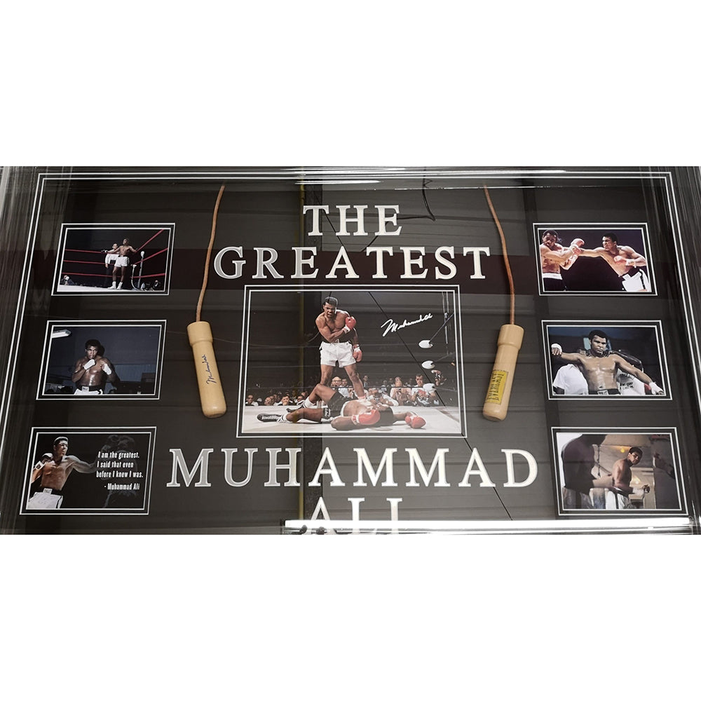 Muhammad Ali Ropes Muhammad Ali Signed Skipping Ropes – Sport Memorabilia Framing Co