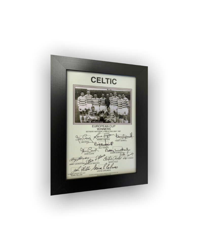 Celtic European Cup Winners 1967 Framed Print "The Lisbon Lions"